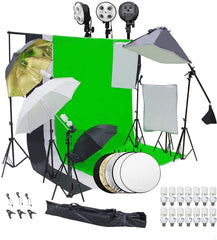 Green Screen and Photo Studio Lighting Kit