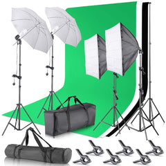 Green Screen and Photo Studio Lighting Kit