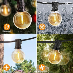 Professional Warm-White Outdoor Lights - 10m Strands Hire