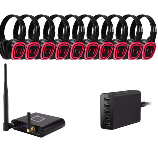 Silent Disco Headphones Set hire